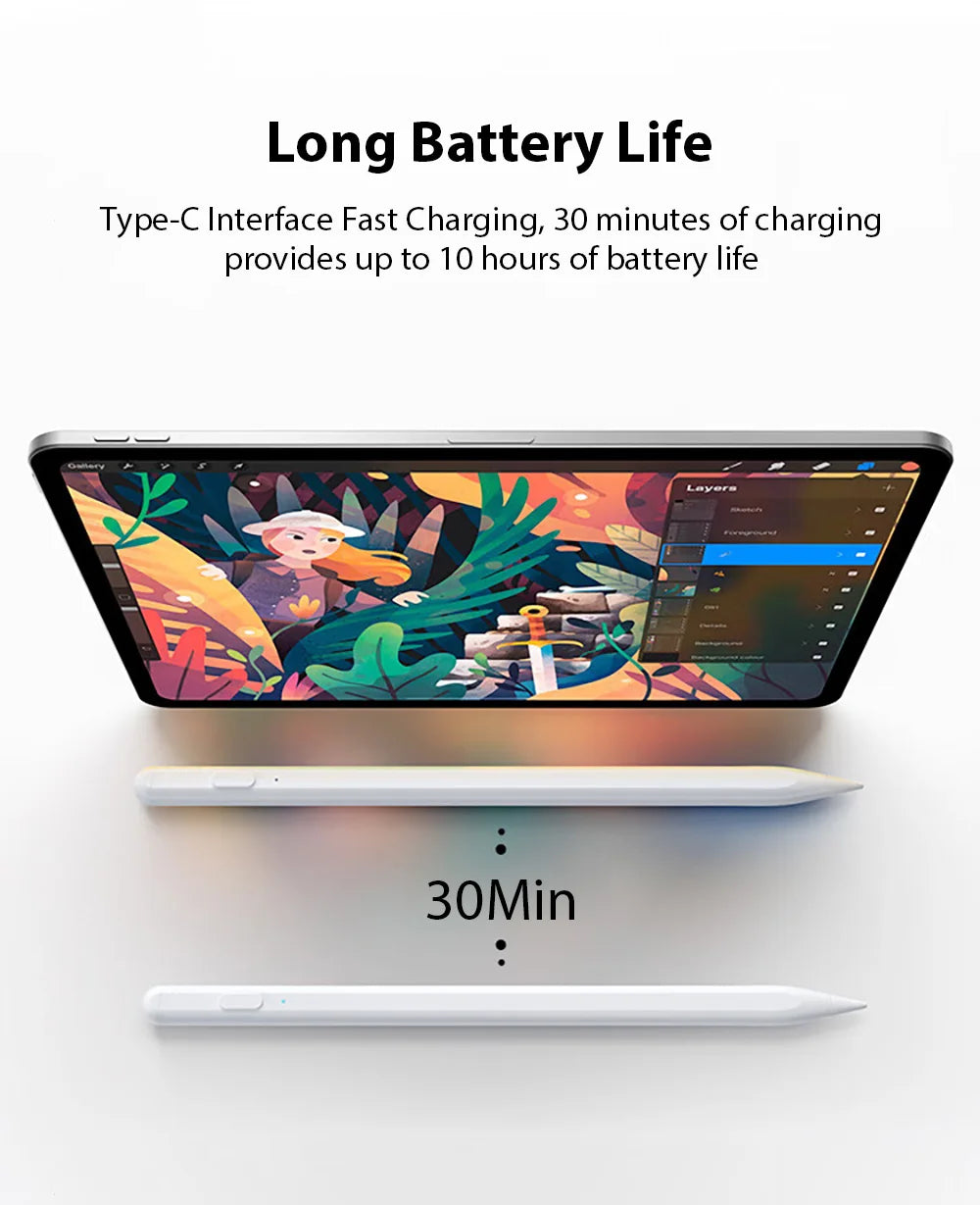 For Apple Pencil For iPad Air 11 M4 M3 M2 5 4 A16 Pro 13 11th M5 12.9 Stylus Pen 10 9 9th 10th Gen Mini 6 7 Bluetooth Touch Pens