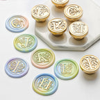 2PCS Clear Sealing Stamp Head Wax Seal Craft Supplies Wax Seal Stamp and Handle Stamp Scrapbooking Supplies Craft HCZ0106