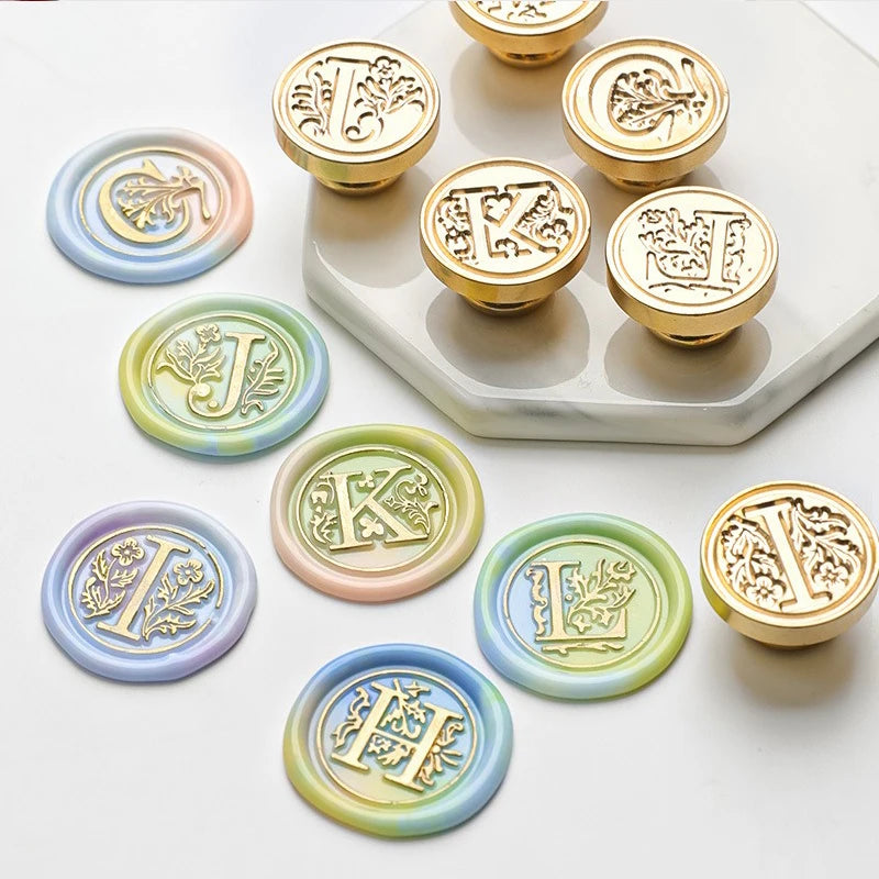 2PCS Clear Sealing Stamp Head Wax Seal Craft Supplies Wax Seal Stamp and Handle Stamp Scrapbooking Supplies Craft HCZ0106