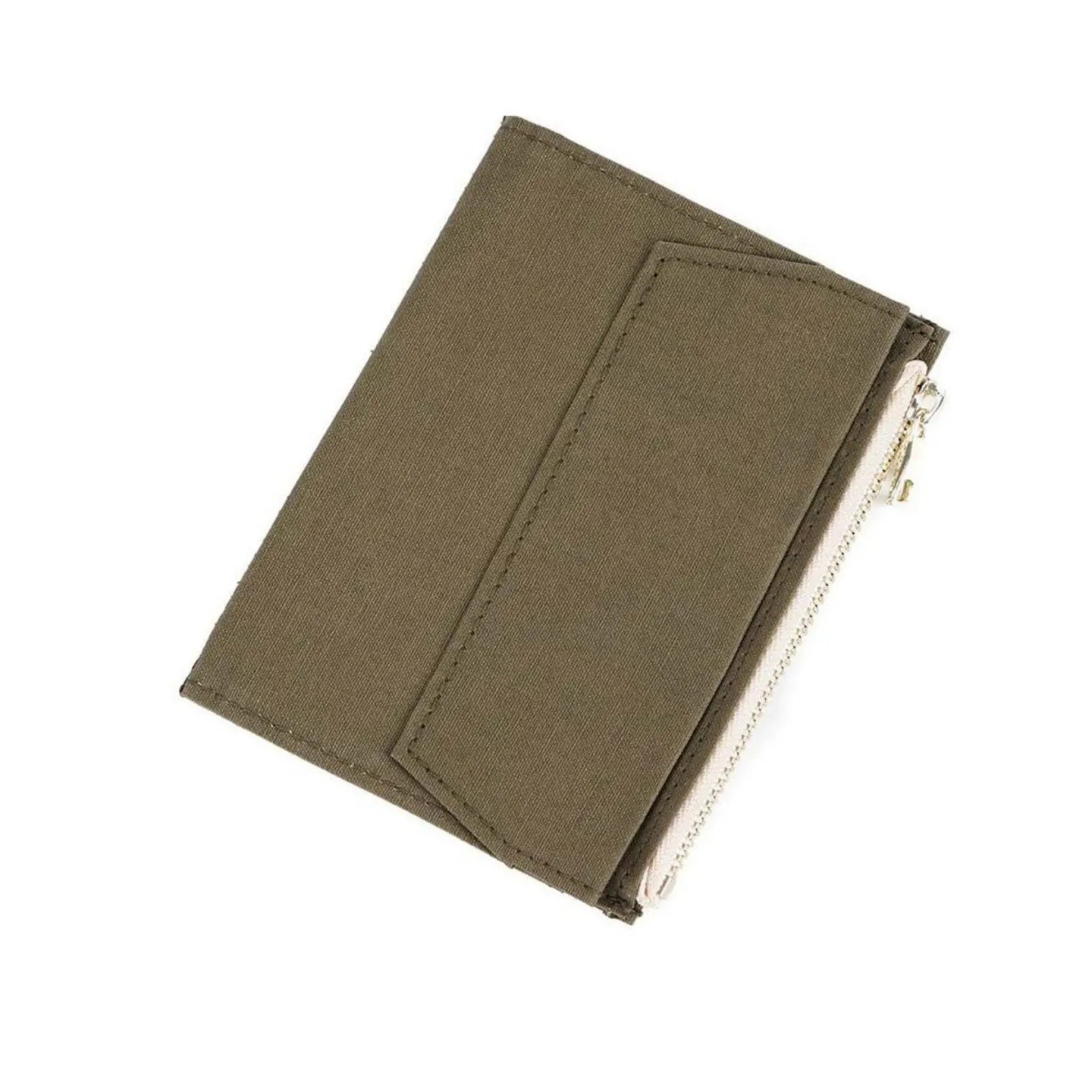 Canvas Zipper Card Holder for Travel Notebook, Canvas Storage Bag File Folder Refill Insert for Standard Journals Stationery