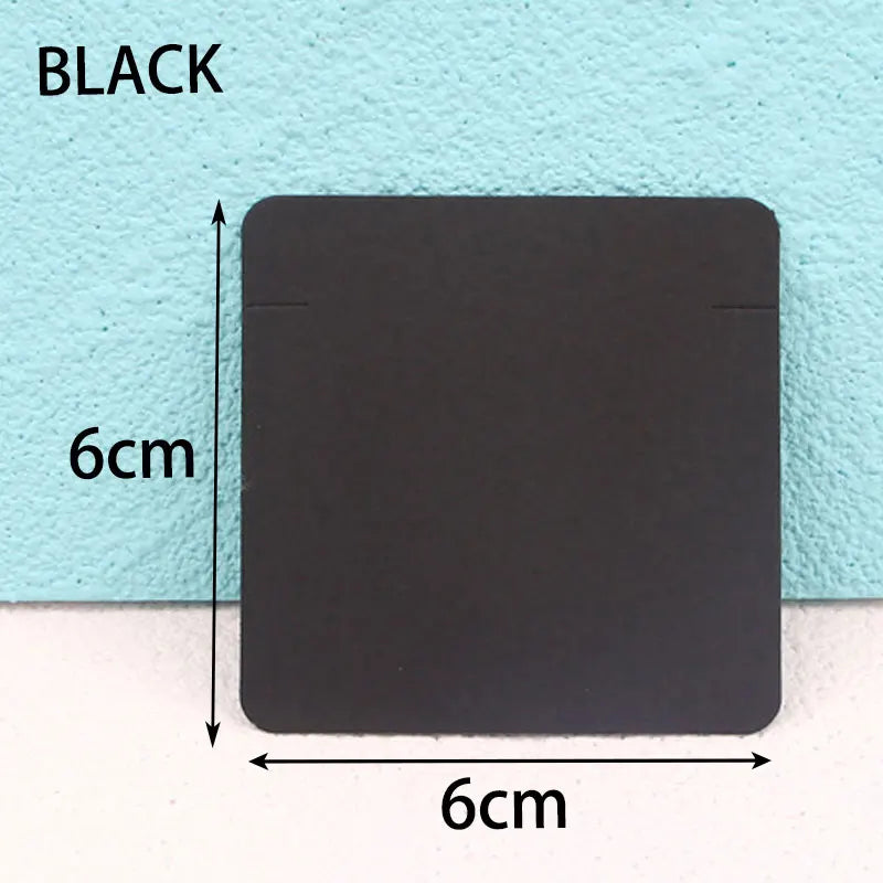 50pcs 6*6cm Necklace Bracelets Packing Cards Kraft Paper Cards for DIY Jewelry Display Cards Retail Price Tags Cardboard Holder