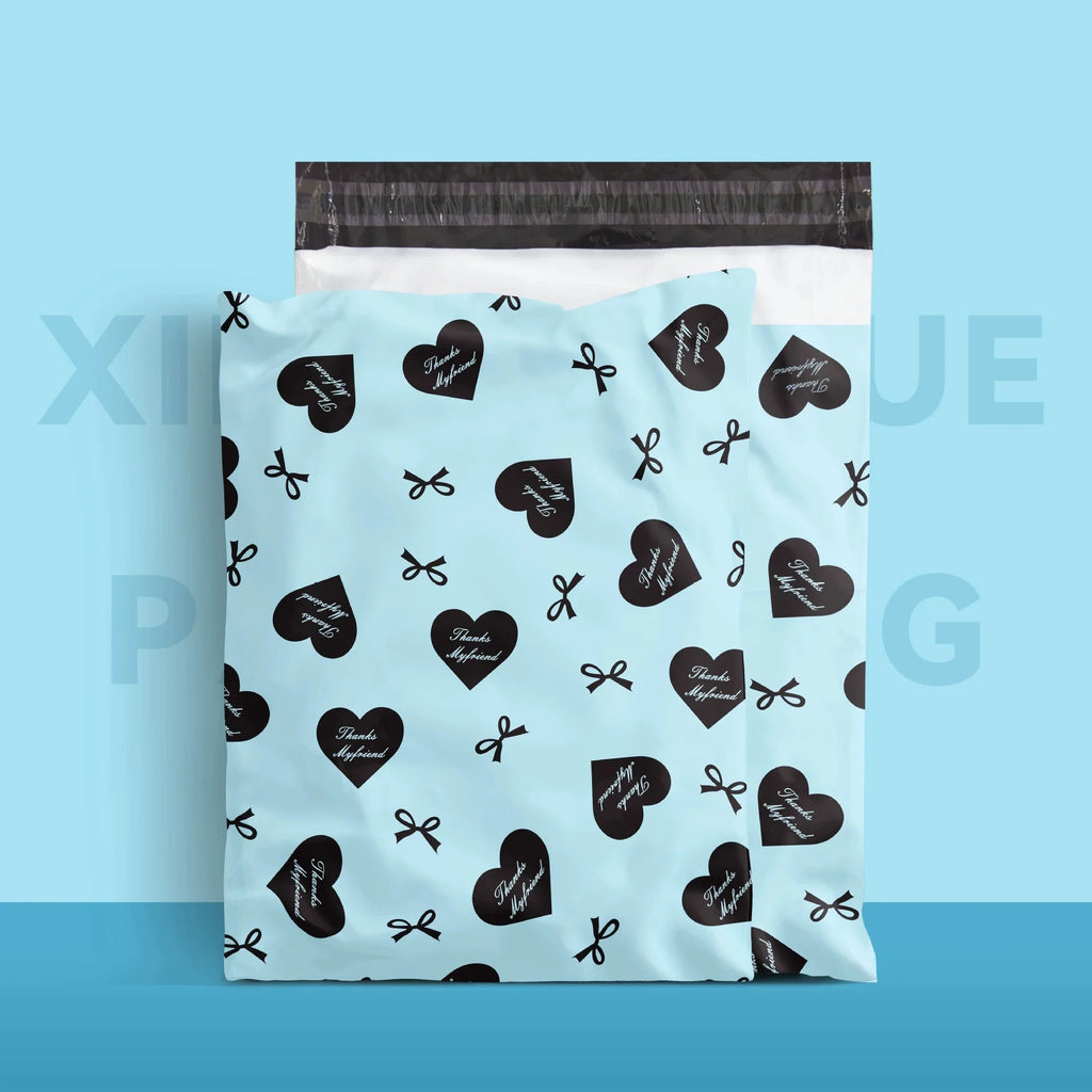 100PCS Poly Mailer Adhesive Envelope Courier Print Bag DIY Lady Panties Dress T-shirt Wedding Xmas Gift Box Packaging Pouches