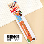 Cartoon Strip Puppy Magnetic Bookmark Ruler Student Cute High-value Bendable Ruler Special-shaped Magnetic Ruler