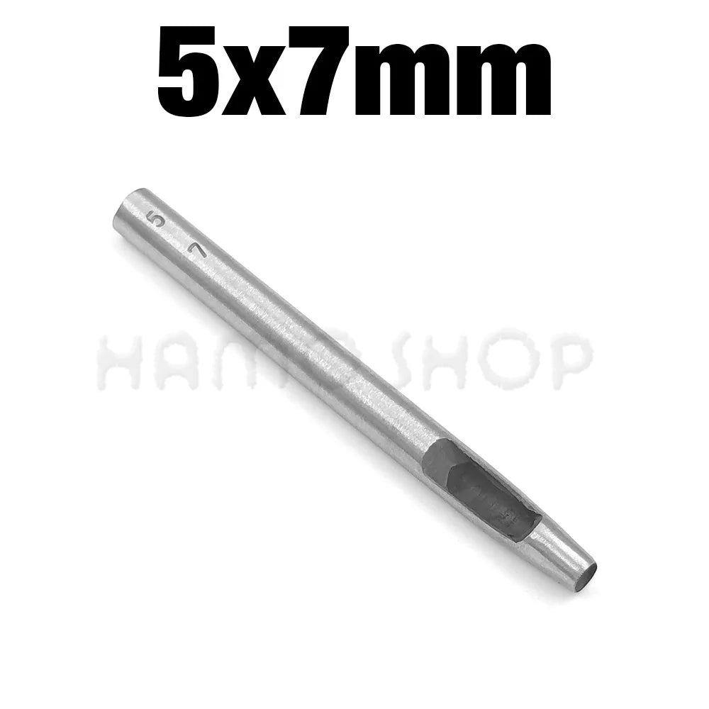 1pc 4mm/5mm Width Leather Oval Shape Hole Punch Steel Craft Hollow Hole Punch Leather Tools Leather Belt Hole Punch DIY Tools