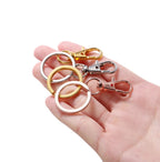 10/20Pcs Swivel Clasps Set Lanyard Snap Hooks with Key Chain Rings Keychain Clip Hooks for DIY Necklace Bracelet Chain Supplies
