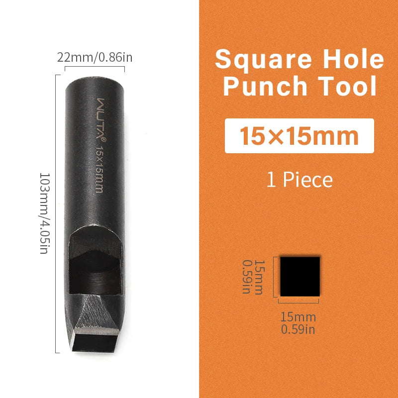 WUTA Basic 1pc Square Leather Punch Rectangle Hollow Oblong Hole Puncher Belt Strap Watch Band Cutter DIY Craft Leather Tools