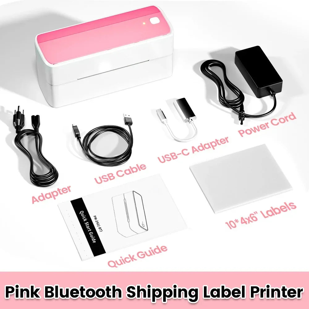 241 Bluetooth Thermal Label Printer Wireless Small Shipping Label Printer 4X6 Compatible with iPhone Android Mac Window