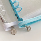 A5 Binder Cute Transparent Binder Notebook Filing Cabinet A5 Ring Pockets Leaf Filing Cabinet A5 Macaron Binder HYJ02