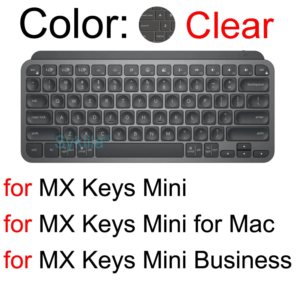Keyboard Cover for Logitech MX KEYS S Mechanical Plus for Mac for Logi Protective Protector Skin Clear Silicone Case Accessories