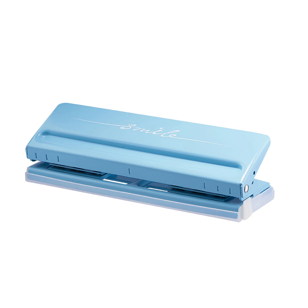 Adjustable 6-Hole Desktop Punch Puncher for A4 A5 A6 B7 Dairy Planner Organizer Six Ring Binder with 6 Sheet Capacity