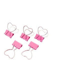10PCS Binder Clip Heart Shape Metal Binder Clips Photos Tickets Notes Letter Paper Clip Office Study Binder Clips