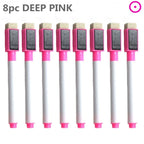 8PC Magnetic Colorful Whiteboard Pen Black White Board Markers Built In Eraser School Supply children's Graffiti Drawing pen