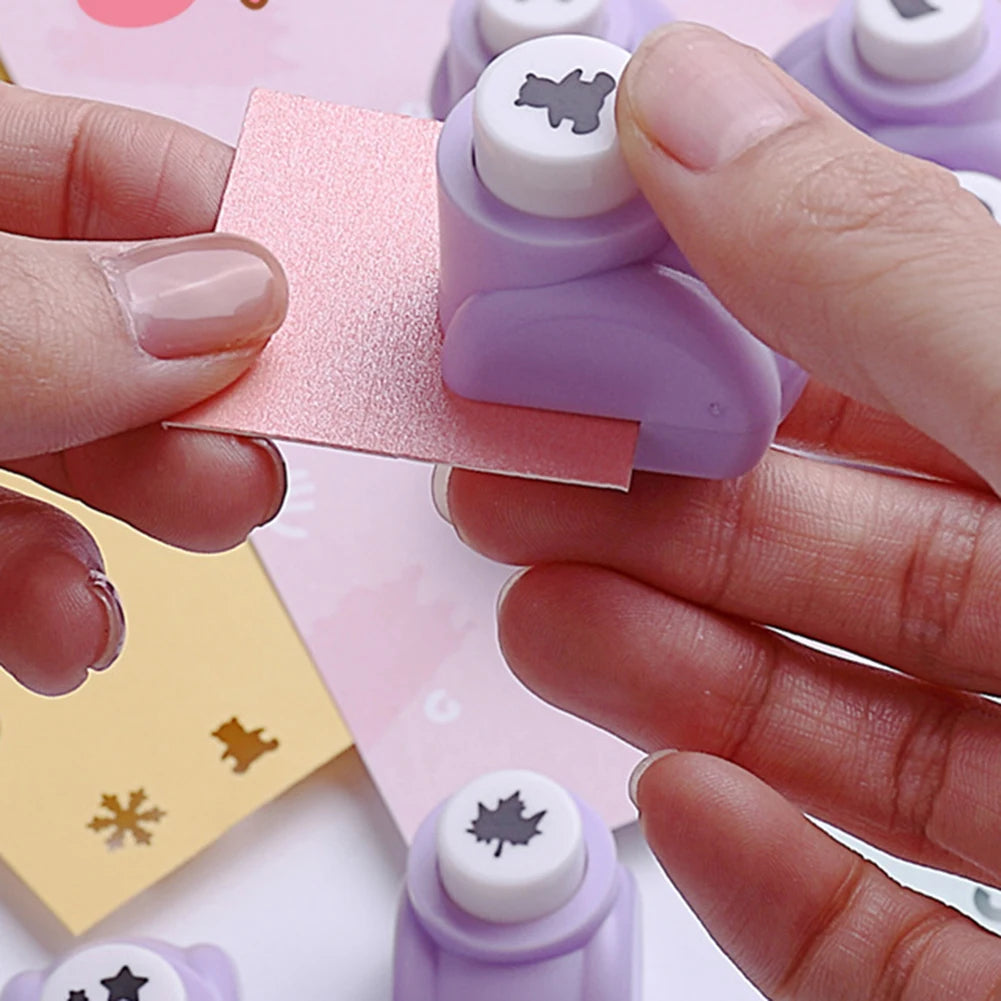 Embossing Punching Device,Hole Punch Mini Paper Shaper Cutter,Multi Patterns Paper Crafts Puncher Set For DIY Scrapbooks