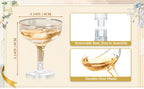 20-60PCS Acrylic Champagne Coupe Glasses Engagement Party Wedding Champagne Tower Prosecco Tower Martini Glasses 5oz