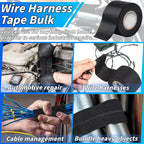 High Temperature Wire Harness Cloth Tape Automotive Cable Loom Heatproof Fabric Adhesive Tape for Engine Electrical Insulation
