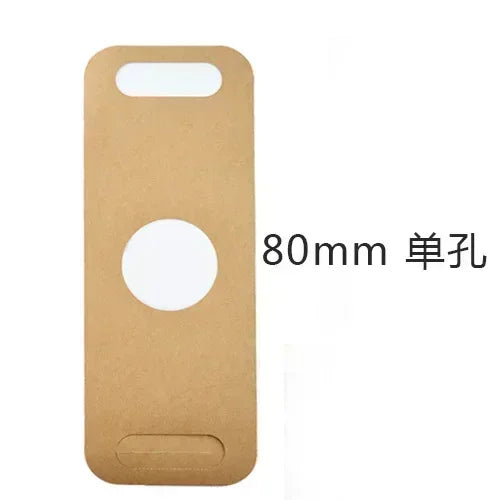 50pcs Disposable Milk Tea Handheld Cup Holder Thick Kraft Paper Takeaway Portable Package Creative Coffee Paper Cup Handle