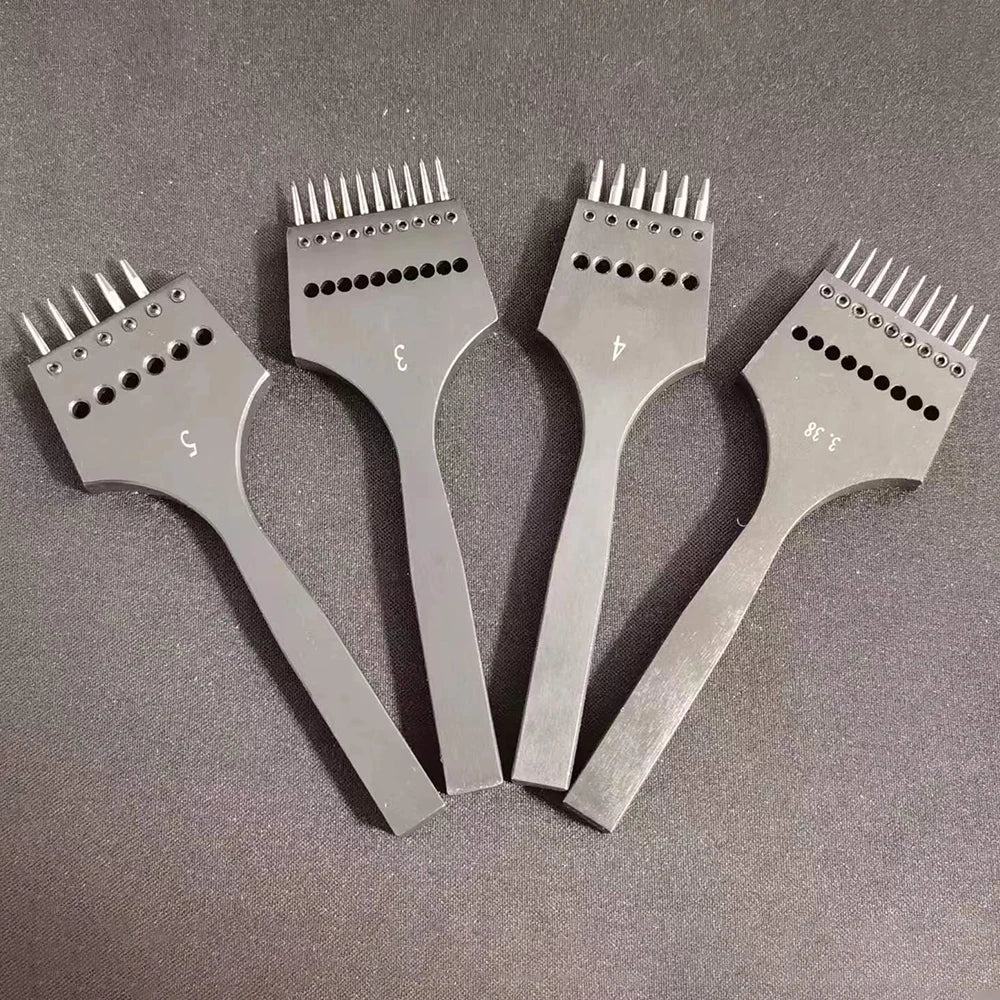 Leather Punch Tool Sharp Head Replaceable Pricking Iron Removable Round Hole Punch DIY Leather Craft Chisel 4 Size Available