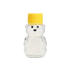 20pcs Plastic Transparent Disposable Cartoon Bear Juice Bottle, Small Capacity Dispensing Bottle, 60ml Honey Bottle