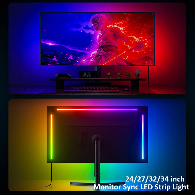 Computer Screen LED Sync Light Smart Gaming Strip Light Monitor RGB Screen Backlight Pickup  for Gaming Room Atmosphere Decor ﻿