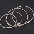 10Pcs Wire Rope Key Chain Stainless Steel Wire Keychain Carabiner Cable Key Ring Outdoor Hiking