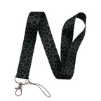 Gray Leopard Print Fashion Lanyard for Key Neck Strap Lanyard Card ID Badge Holder Key Chain Key Holder Keyring Accessories Gift