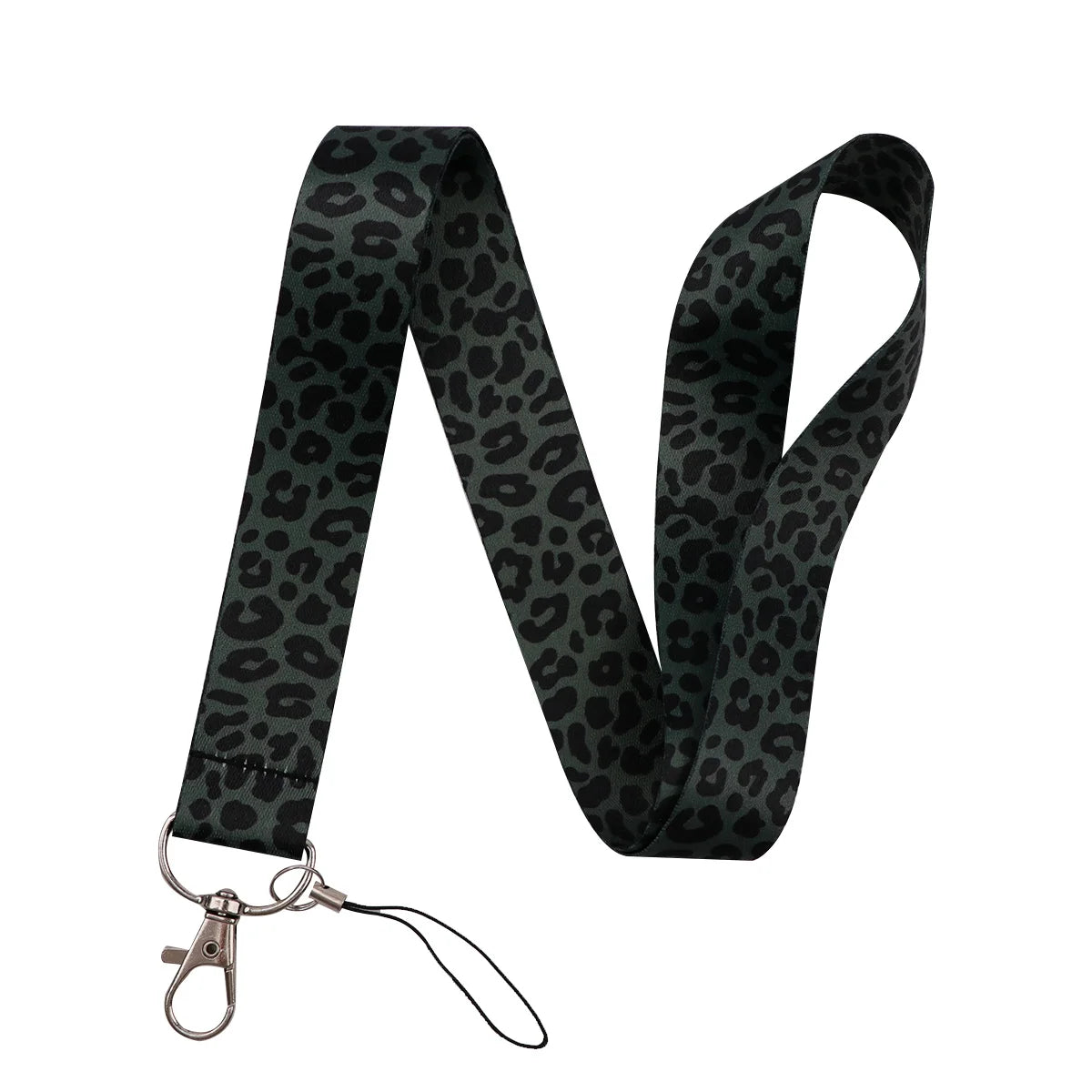 Gray Leopard Print Fashion Lanyard for Key Neck Strap Lanyard Card ID Badge Holder Key Chain Key Holder Keyring Accessories Gift
