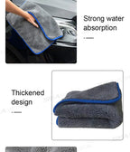 SEAMETAL Thicken Car Cleaning Towel 1200GSM Super-Absorption Microfiber Washing Towel Ultra-Soft Scratch-Free Car Drying Cloth