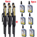 1-6Pcs 45mm Waterproof Long Head Nib Deep Hole Markers Pen Tile Carpenter Pen Multi-purpose for Woodworking Black/Blue/Red Ink