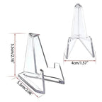 30 Pack Triangular Card Display Stand – Mini Acrylic Holder for Photos, Idol Pictures, Coin & Sports Trading Cards