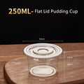250ML Disposable Salad Cup 50/100Pcs Transparent Plastic Dessert Cups Bowls Container with Dome/Flat Lids for Ice Cream Cupcake