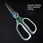 Deli Stainless Steel Scissors 3D Curved Knife Black Blade Home Office Hand Craft Anti-stick Shear Scissor School Stationery