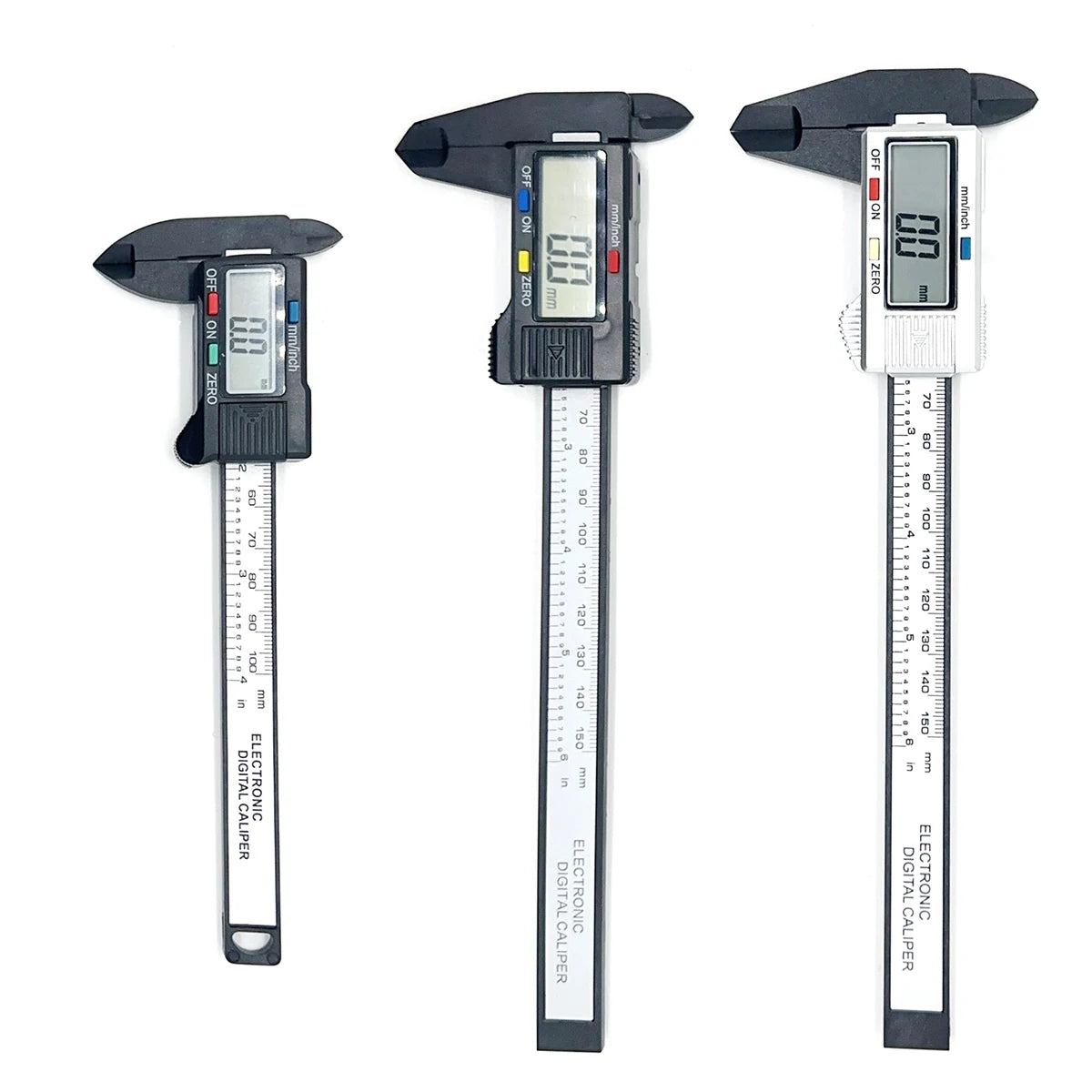 100mm/150mm Electronic Digital Display  Caliper Carbon Fiber Dial Vernier Gauge  Measuring Tool Ruler for Precision Measurement
