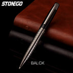 STONEGO Capless Ballpoint Pen, Simply Twist Roller Ball Pen Black Gel Ink Medium Point 1.0mm Smooth Writing Signature Pens