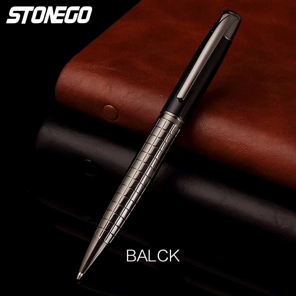 STONEGO Capless Ballpoint Pen, Simply Twist Roller Ball Pen Black Gel Ink Medium Point 1.0mm Smooth Writing Signature Pens
