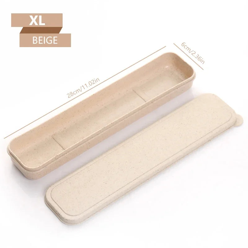 Portable Travel Tableware Eco-friendly Storage Box Case Food Grade Dinnerware Kitchen Fork Spoon Box Kid Cutlery Set Organizer