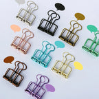High Quality 51/32/19mm Multicolor Metal Binder Clip Clamp Paper Bookmark Clips Decorative Journal Clips School Office Supplies