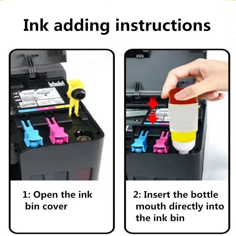 104 Premium Color Compatible Bulk Bottle Water Based Refill Ink For Epson ECOTANK ET-2821 ET-2825 ET-2826 ET-2830 Printer
