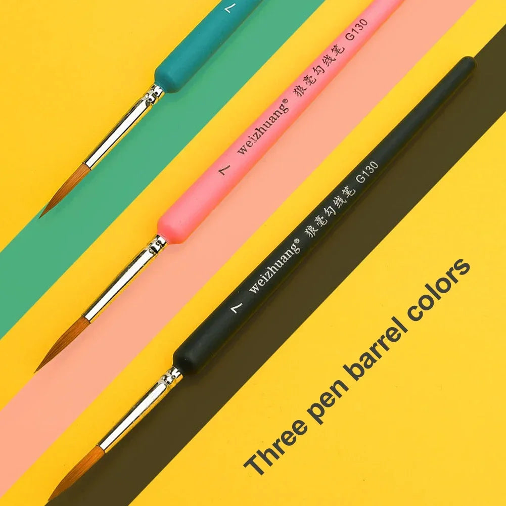 3/4Pcs Wolves Hair Brush Chinese Calligraphy Pen Hook Line Paint Brush Chinese Calligraphy Brush Art Oil Painting Drawing Brush