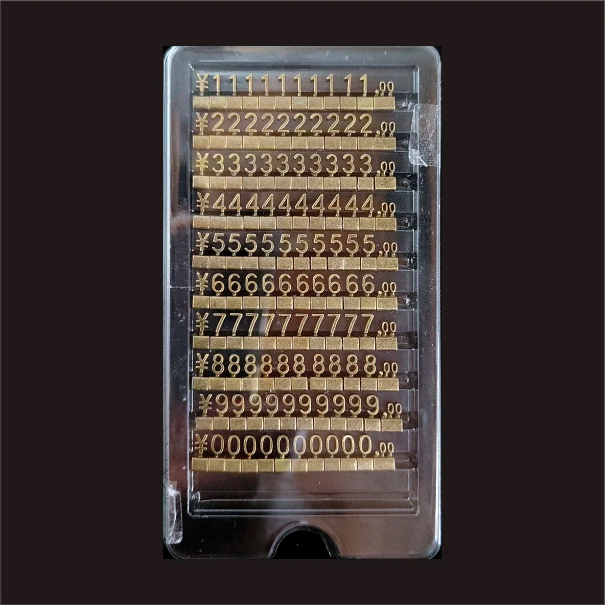 Metal 3D Combined Price Tags Number Adjustable Display Euro Pound Dollar Label Currency Symbol Jewellery Watch Phone Store