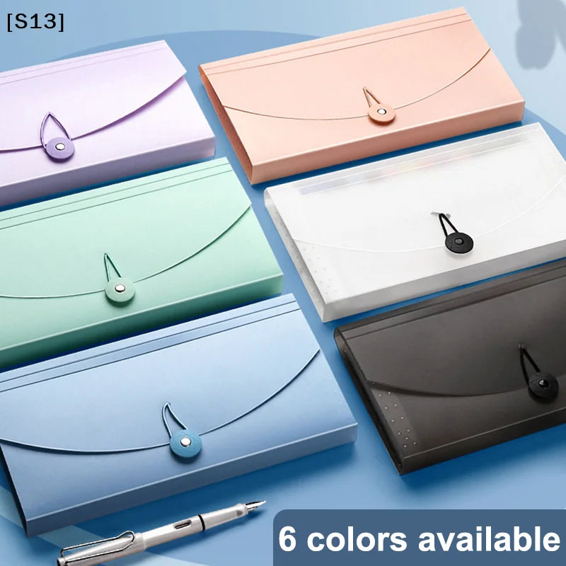 13 Pockets Expanding Folder Accordion Document Organizer Check Receipts Bill Card Ticket Holder Expandable PP Wallet Case[S13]