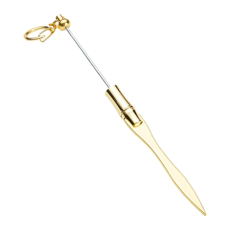 Beadable Letter Opener Metal Letter Opener with Keychain Clip, Beadable Envelope Opener Gift for Student Teacher 896C