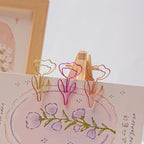 10PCS/Set Colored Flower Shaped Paper Clip Colored Paper Clip Office Stationery Metal Bookmark Holder Stationery Paper Clips