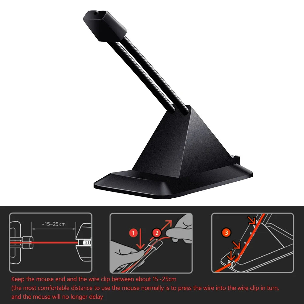 Mouse Cable Holder Computer PC Mouse Bungee Cord Clip Wire Line Organizer Management Gaming Flexible Wired Mice Fixed Holder