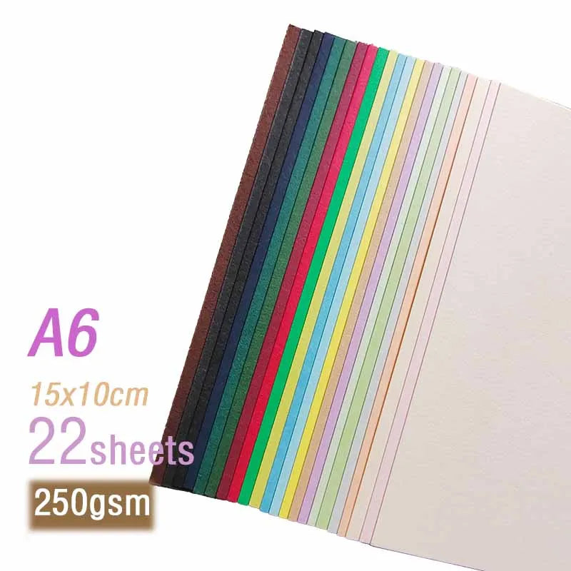 Rainbow 2 Sides Colored Cardstock DIY Blank Paper 250gsm for Postcards Crafts Origami Scrapbooking Party Decors Fun Cards Making