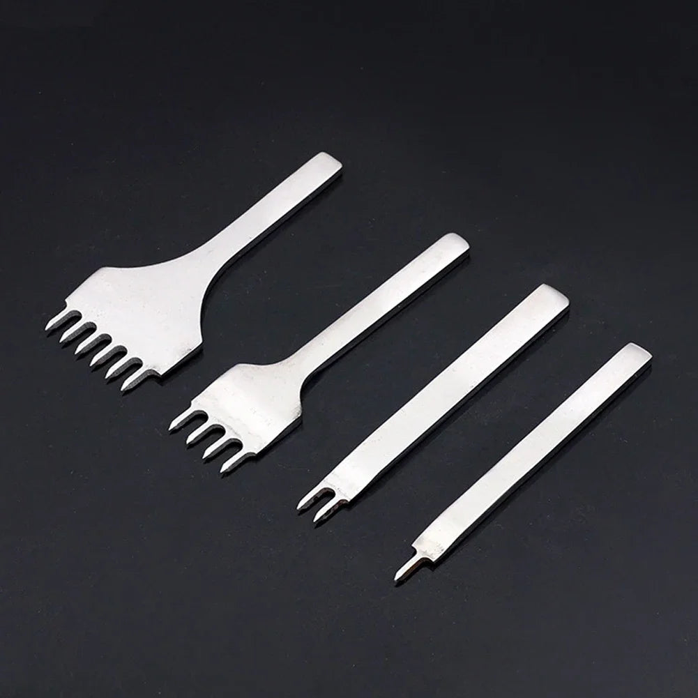 DIY Leather Craft Punching Hole Tool Leather Stitching Sewing Punches 1+2+4+6 Leather craft Spacing Punch Tools 3/4/5/6mm