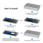 40Gbps M.2 NVMe USB 4.0 SSD Enclosure Thunderbolt USB-C SSD Case Compatible with USB 3.2/3.1/3.0 For Macbook iPad iPhone Case