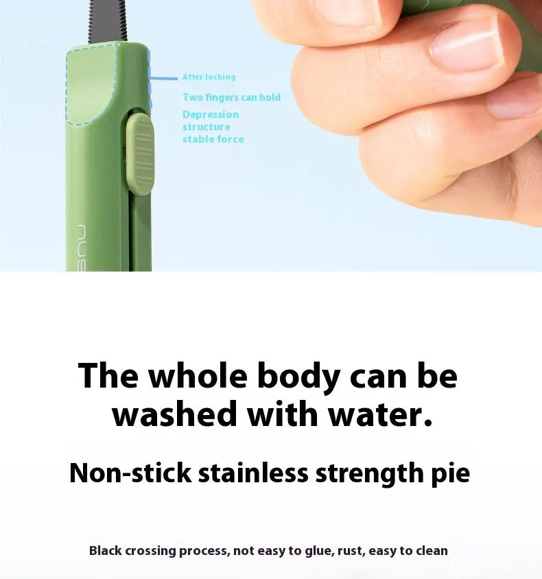 NUSIGN Magnetic Mini Box Cutter Portable Retractable Blade Paper & Letter Opener Durable ABS Material for Office & Home Use