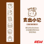Cute Cat Emoji Stamp Daily Life Work Good Mood Series Cartoon Mini Pattern Stamps for Journaling Planner Diy Scrapbooking Decor