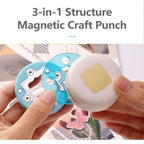 KW-triO Craft Hole Punch Handmade Scrapbook Paper Puncher Scrapbooking Maganetic Punches Crafting Designs for Office Supplies