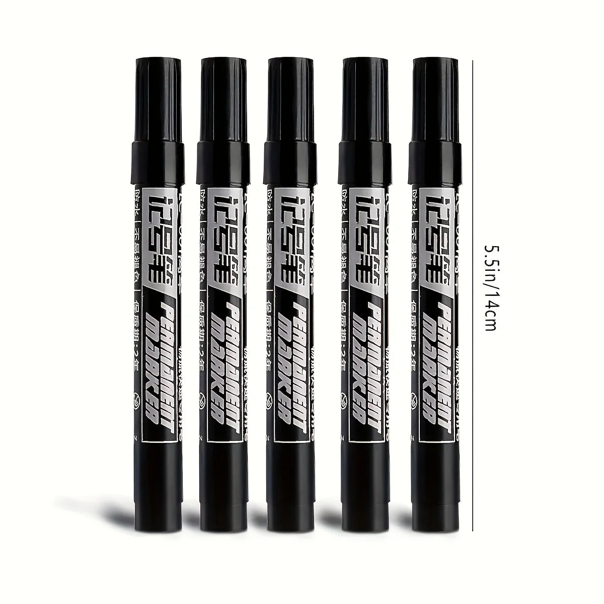 10pcs Permanent Marker Set, Waterproof Black Ink High-Capacity Oil-Based Office Supplies for  Office Supplies and Accessories
